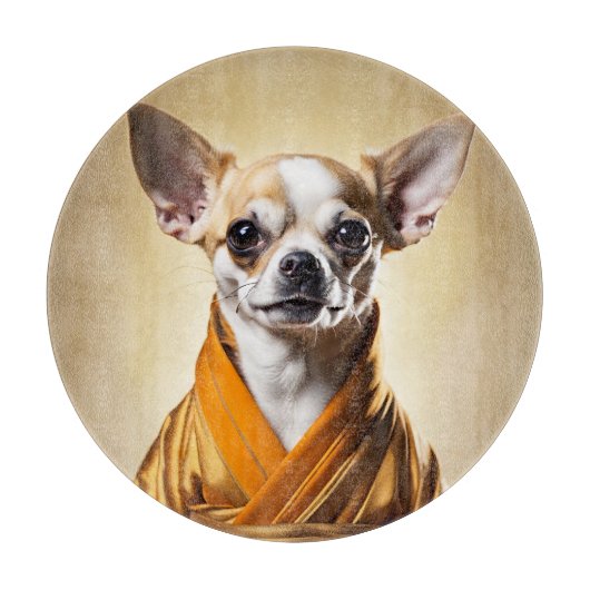 Buddhist Chihuahua Schneidebrett (Vorderseite)