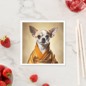 Buddhist Chihuahua Serviette (Beispiel)