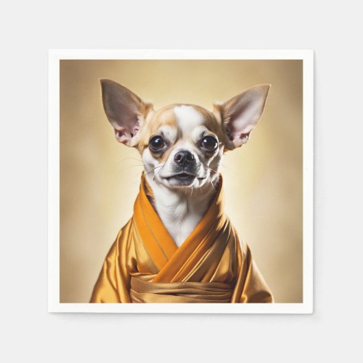 Buddhist Chihuahua Serviette (Vorderseite)