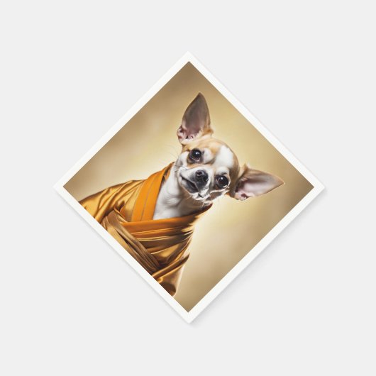 Buddhist Chihuahua Serviette (Ecke)