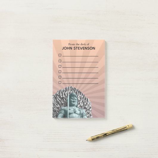 Buddhist Deity Fudo Myo-o Checklist Post-it Klebezettel (Auf Schreibtisch)
