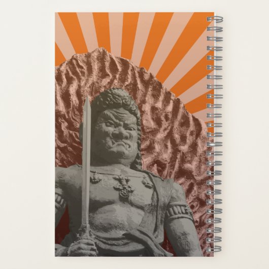 Buddhist Deity Fudo Myo-o Pop Art Notizblock (Rückseite)
