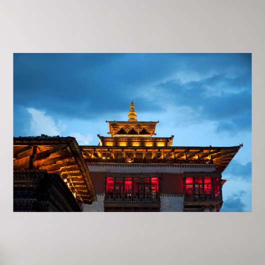 Buddhist Dzong Roof Poster (Vorne)