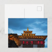 Buddhist Dzong Roof Postkarte (Vorne/Hinten)