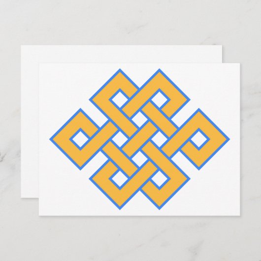 Buddhist Endless Knot Auspicious Symbol Postkarte (Vorne/Hinten)