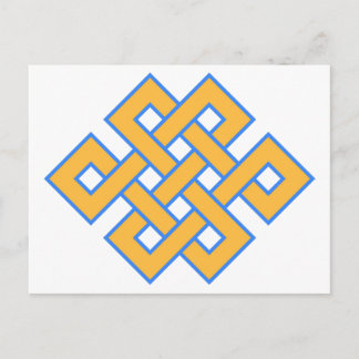 Buddhist Endless Knot Auspicious Symbol Postkarte
