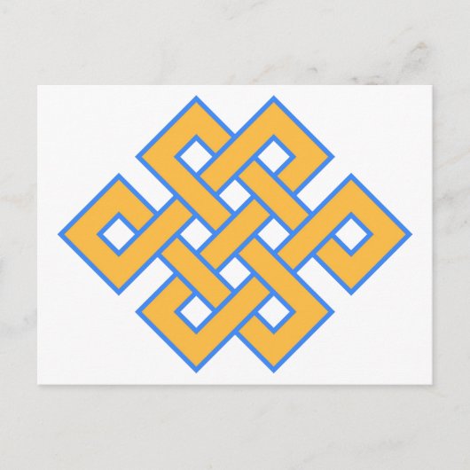 Buddhist Endless Knot Auspicious Symbol Postkarte (Vorderseite)