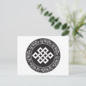 Buddhist Endless Knot Postkarte (Stehend Vorderseite)