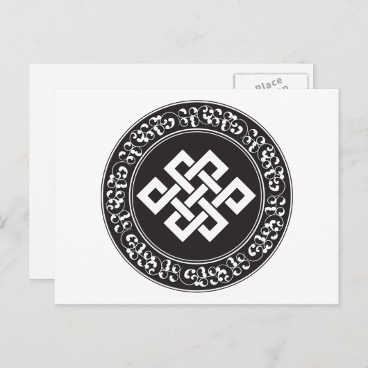 Buddhist Endless Knot Postkarte (Vorne/Hinten)