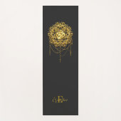 Buddhist Holy Symbol Om In Gold Yogamatte (Vorderseite)