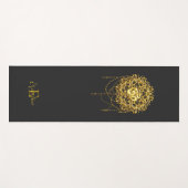 Buddhist Holy Symbol Om In Gold Yogamatte (Vorderseite (Horizontal))