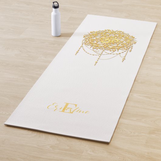 Buddhist Holy Symbol Om In Gold Yogamatte (Beispiel)