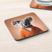 Buddhist Koala Getränkeuntersetzer (Linke Seite)