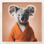 Buddhist Koala Glasuntersetzer (Vorderseite)
