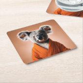 Buddhist Koala Rechteckiger Pappuntersetzer (angewinkelt)
