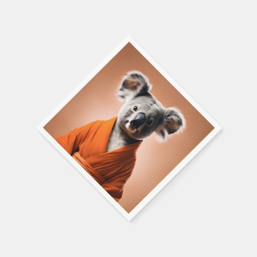 Buddhist Koala Serviette (Ecke)