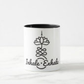 Buddhist Lotus Unalome Symbol / Inhale-Exhale Tasse (Zentrum)