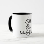 Buddhist Lotus Unalome Symbol / Inhale-Exhale Tasse (Vorderseite Links)