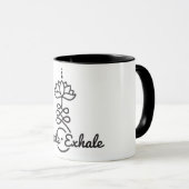 Buddhist Lotus Unalome Symbol / Inhale-Exhale Tasse (VorderseiteRechts)