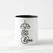 Buddhist Lotus Unalome Symbol/ Liebe Tasse (Zentrum)