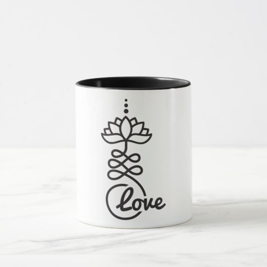 Buddhist Lotus Unalome Symbol/ Liebe Tasse (Zentrum)