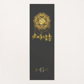 Buddhist Mani Mantra In Gold With Mandala Yogamatte (Vorderseite)