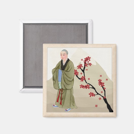 Buddhist Monk Magnet (Vorderseite/Rückseite)