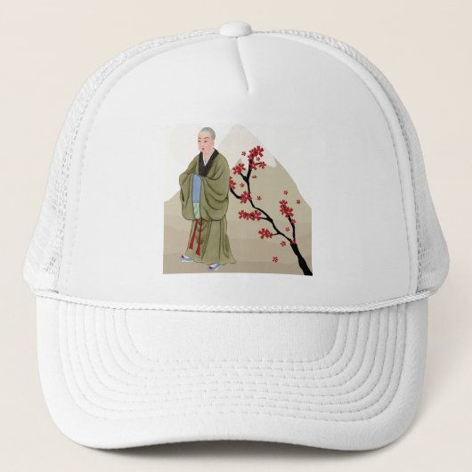 Buddhist Monk Trucker Hat Truckerkappe (Vorderseite)