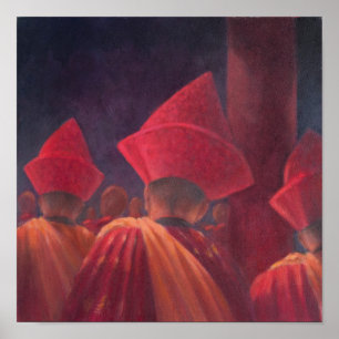 Buddhist Monks Bhutan 2012 Poster