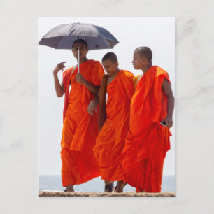 Buddhist monks postkarte