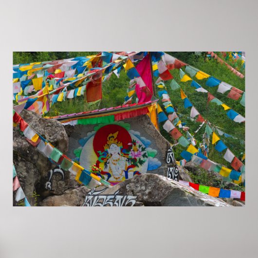 Buddhist Painting on Rocks Poster (Vorne)