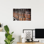 Buddhist prayer wheels poster (Heimbüro)