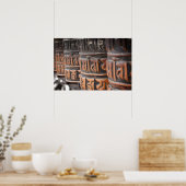 Buddhist prayer wheels poster (Küche)