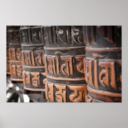 Buddhist prayer wheels poster (Vorne)