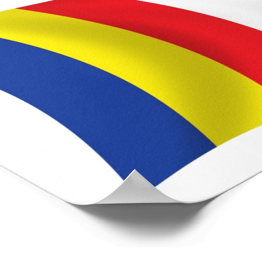 Buddhist Religion Flag Poster Print (Ecke)