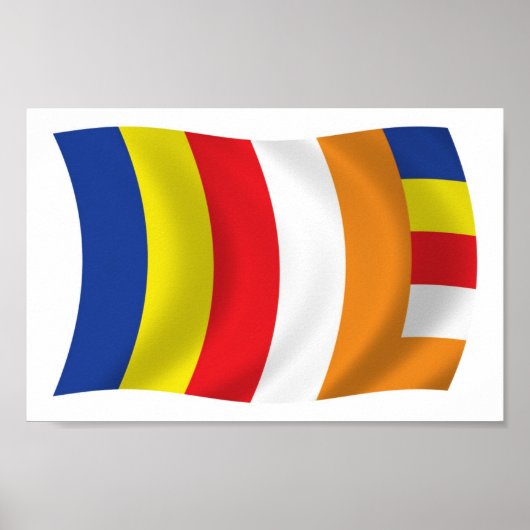 Buddhist Religion Flag Poster Print (Vorne)
