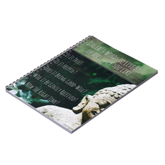 Buddhist Right Speech Journal mit benutzerdefinier Notizblock (Linke Seite)