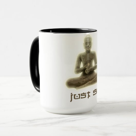 Buddhist sitzen gerade Tasse (Vorderseite Links)