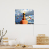 Buddhist Stupa in Sedona, Az Poster (Küche)