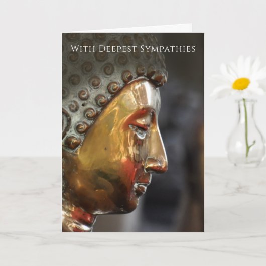 Buddhist Sympathy Card with Buddha Image Karte (Kleine Pflanze)