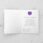 Buddhist Sympathy Card with Peaceful Buddha Statue Karte (Innenseite)