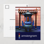 Buddhist Temple Amsterdam gram Postkarte (Vorne/Hinten)