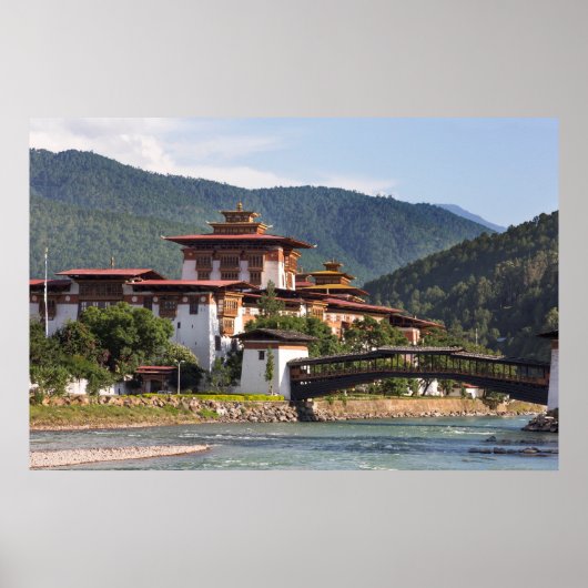 Buddhist Temple By River Poster (Vorne)