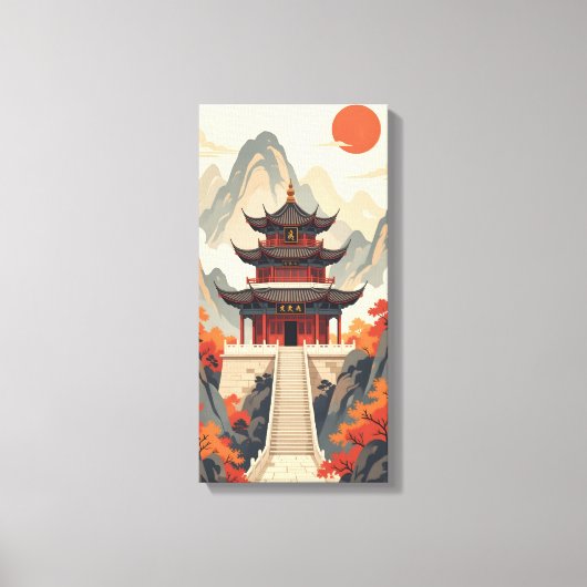 Buddhist Temple Canvas Print Leinwanddruck (Vorderseite)