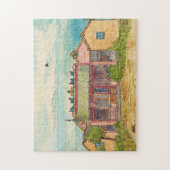 Buddhist Temple Phan Thiet Vietnam Watercolor Puzzle (Vertikal)