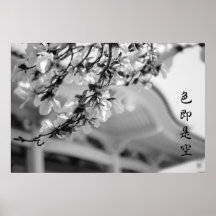 Buddhist Temple White Blume Alles ist Vanity B & W
