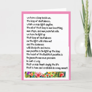 Buddhist "wir haben eine Lampe in uns + H2Ocolor Dankeskarte