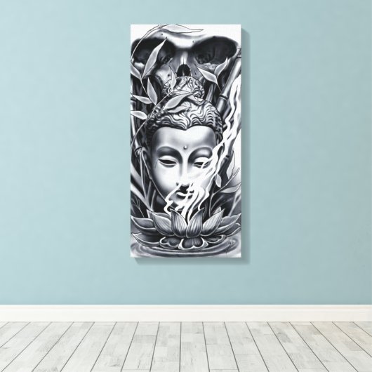 buddhistisch leinwanddruck (Insitu (Holzboden))