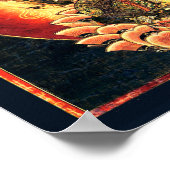 Buddhistische Aizen Myoo Malerei aus dem 14. Jahrh Poster (Ecke)