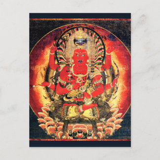 Buddhistische Aizen Myoo Malerei aus dem 14. Jahrh Postkarte